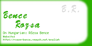 bence rozsa business card